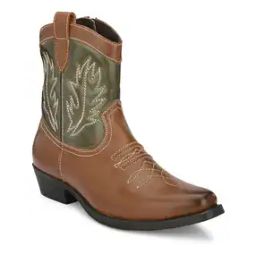 Textured Plain-Toe Boots-image-92