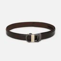 Men Textured Belt with Buckle Closure-9