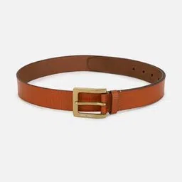 Men Textured Belt with Buckle Closure-image-87