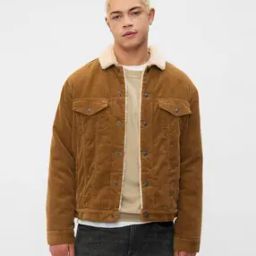 Men Regular Fit Corduroy Jacket with Flap Pockets-image-67