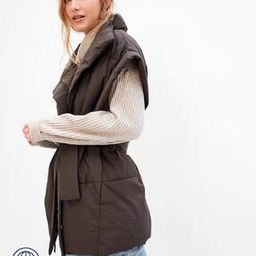 Wrap Duvet Puffer Vest Jacket-23