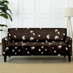 Floral Print Three Seater Sofa Cover-image-92