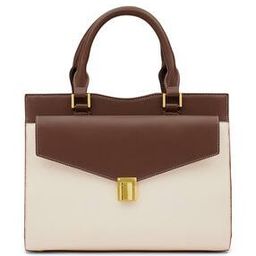 Women Colour-Block Satchel Bag with Detachable Strap-image-9