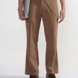Men Flat-Front Relaxed Fit Trousers-image-64