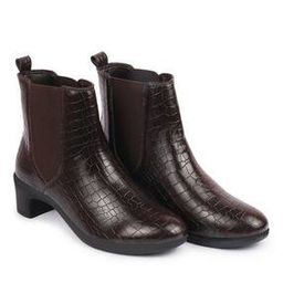 Croc-Embossed Ankle-Length Boots-picture-25