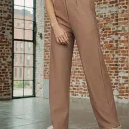 Shein Full length High Rise Textured Straight Fit Pants-image-22
