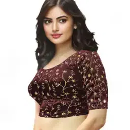 pu fashion Women Embroidered Slip-On Blouse-picture-39