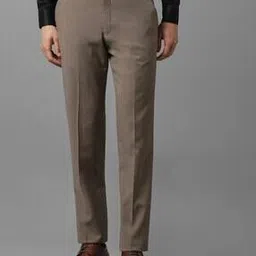 louis philippe Men Patterned Slim Fit Flat-Front Trousers-picture-36