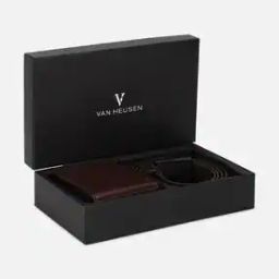 Men Genuine Leather Belt & Wallet Set-41