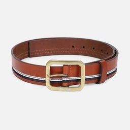 Men Colourblock Genuine Leather Belt-picture-3