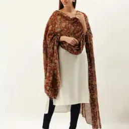 Floral Dupatta with Lace-picture-50