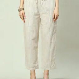 Women Striped Straight Fit Pants-34