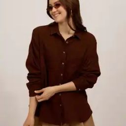 Women Regular Fit Shirt with Patch Pockets-picture-53
