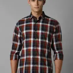 louis philippe Men Checks Slim Fit Shirt-picture-4