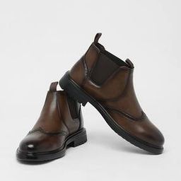 Men Lacer-Cut Slip-On Brogues-image-14