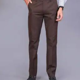 Men Flat-Front Slim Fit Trousers-image-24