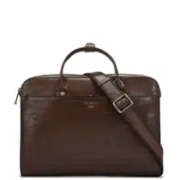 Men 14" Leather Laptop Bag with Detachable Strap-image-27