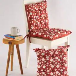 Set of 3 Floral Print Square Cushions-15