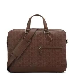 Men Textured Laptop Bag with Chain Closer-image-27