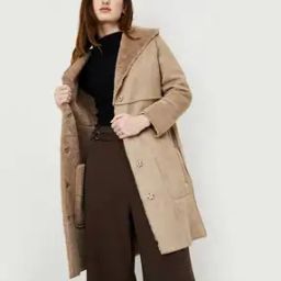 Women Reversible Faux Fur Hooded Coat-image-101