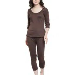 Solid Round-Neck Thermal Sets-image-46