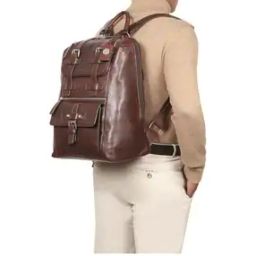 Logo Embossed Backpack with Adjustable Straps-37