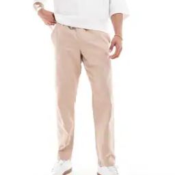 Men Tapered Fit Trousers with Elasticated Waist-image-81