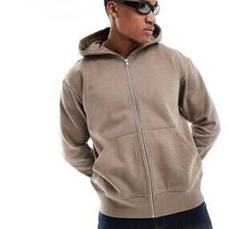 Men Oversized Zip-Through Hoodie-image-6