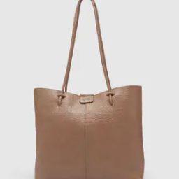 Women Textured Vegan Leather Tote Bag-image-36