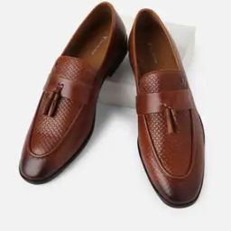 Men Patterned Tassel Loafers-4
