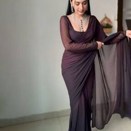 Ombre-Dyed Saree with Running Blouse Piece-image-13