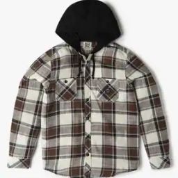 Boys Checked Tailored Fit Hooded Shirt-image-45