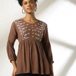 Women Embroidered Regular Fit Top-image-79