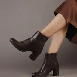 Women Ankle-Length Boots with Zip Closure-42