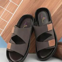 Men Flip Flops with Faux leather upper-44
