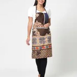 Printed Apron with Patch Pockets-2