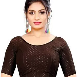 ss sanket synthetics Women Swiss-Dot Round-Neck Slip-On Blouse-picture-24