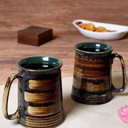 Set of 2 Ceramic Handpainted Beer Mugs-image-31