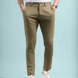 Men Slim Fit Flat-Front Chinos-image-35