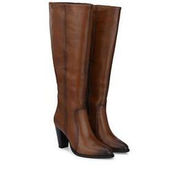 Cone-Heeled Knee-Length Boots with Zip Closure-picture-50