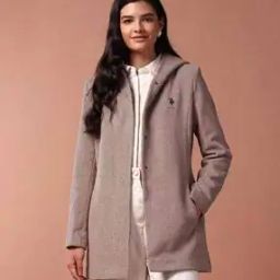 Women Regular Fit Hooded Jacket with Logo Embroidery-picture-16