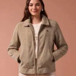 Women Faux-Fur Regular Fit Bomber Jacket-image-72