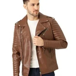 leather retail Men Regular Fit Bikers Jacket-picture-12