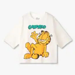 Boys Garfield Print Relaxed Fit Crew-Neck T-Shirt-image-34