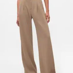 Women Patterned High-Rise Wide-Leg Pleated Trousers-1