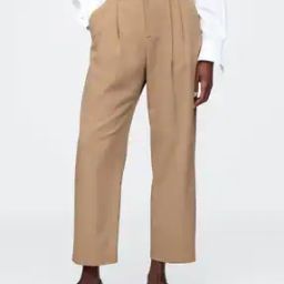 Women Twill Tapered Relaxed Fit Pants-image-8