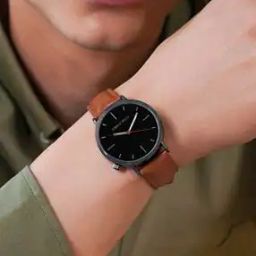 Men Analogue Watch with Leather Strap-AMWW458-6