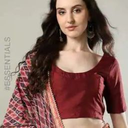 Women Round-Neck Side-Open Blouse-picture-47