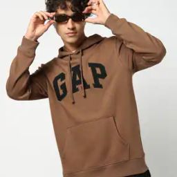 Men Solid Knitted Fleece Sweatshirt with Hood-picture-45