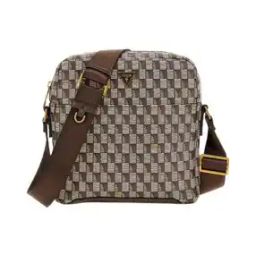 Men Logo Print Crossbody Bag with Adjustable Strap-20